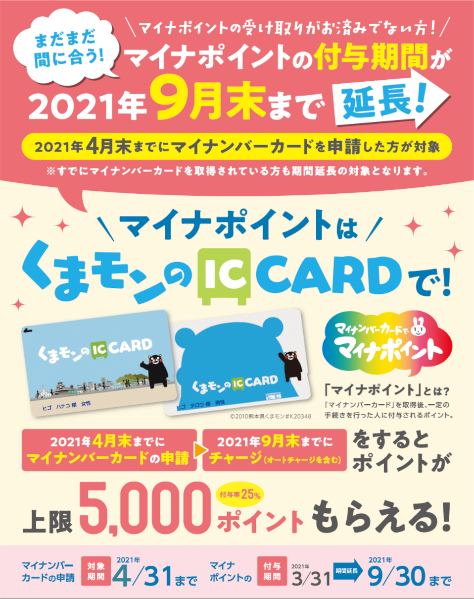 マイナポイント事業 くまモンのic Card 熊本地域振興icカード